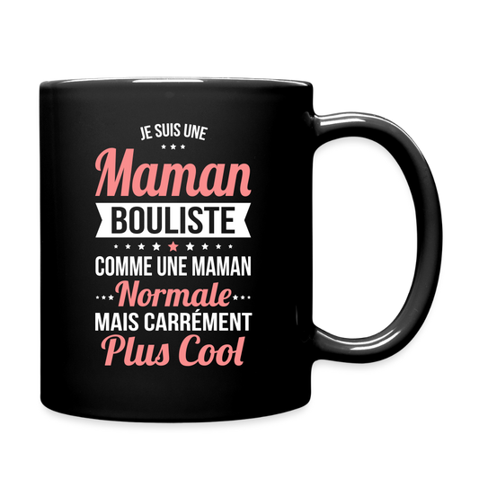 Mug uni - Maman bouliste plus cool - noir
