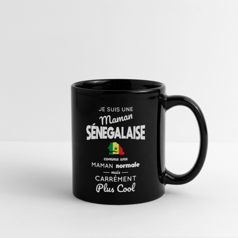 Mug uni - Maman Sénégalaise plus cool - noir