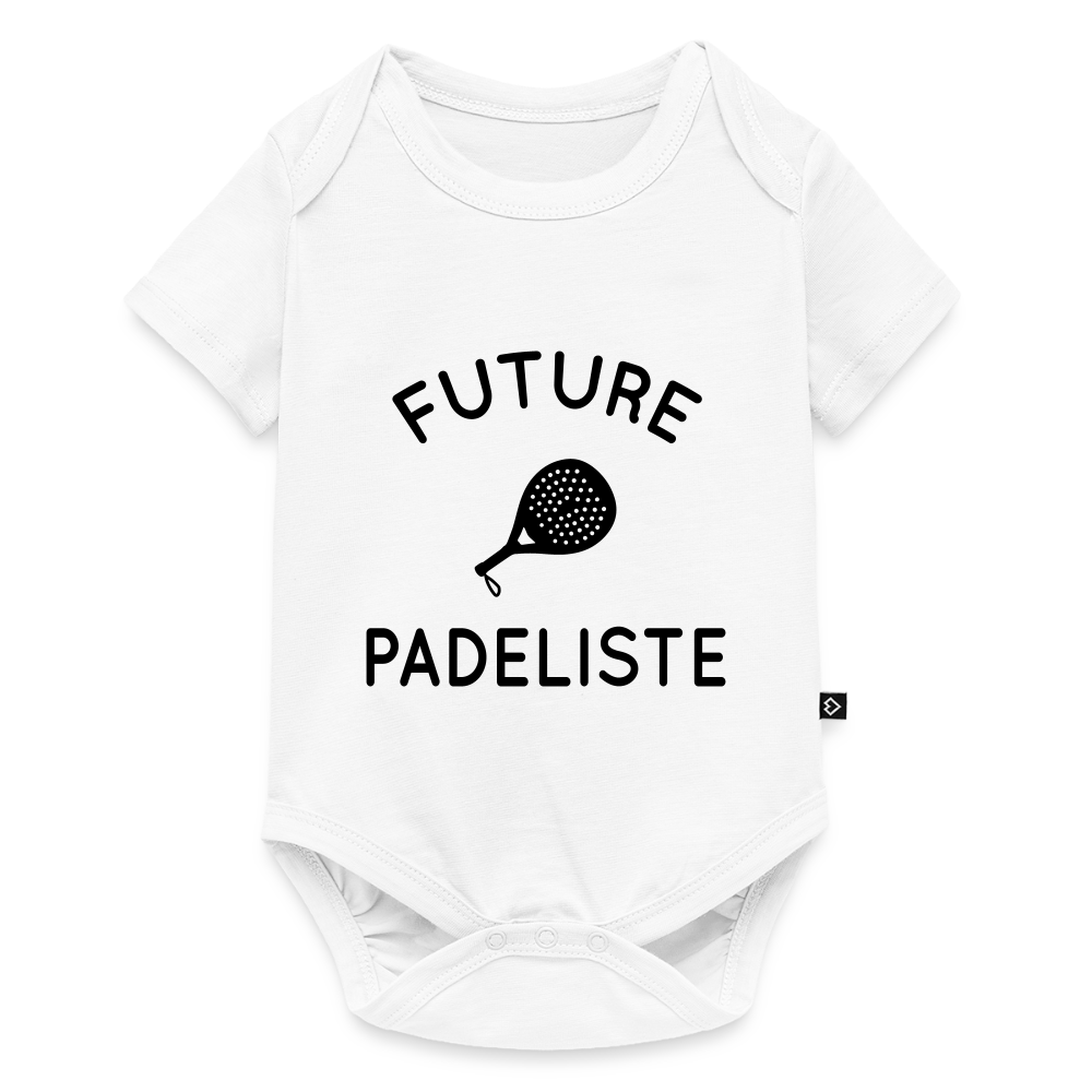 Body Bébé bio manches courtes - Future padeliste - blanc