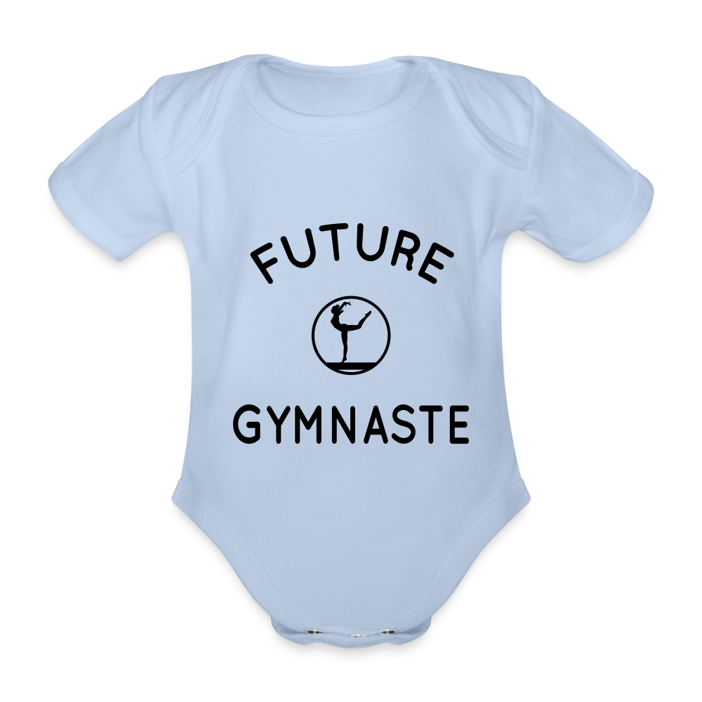Body Bébé bio manches courtes - Future gymnaste - ciel