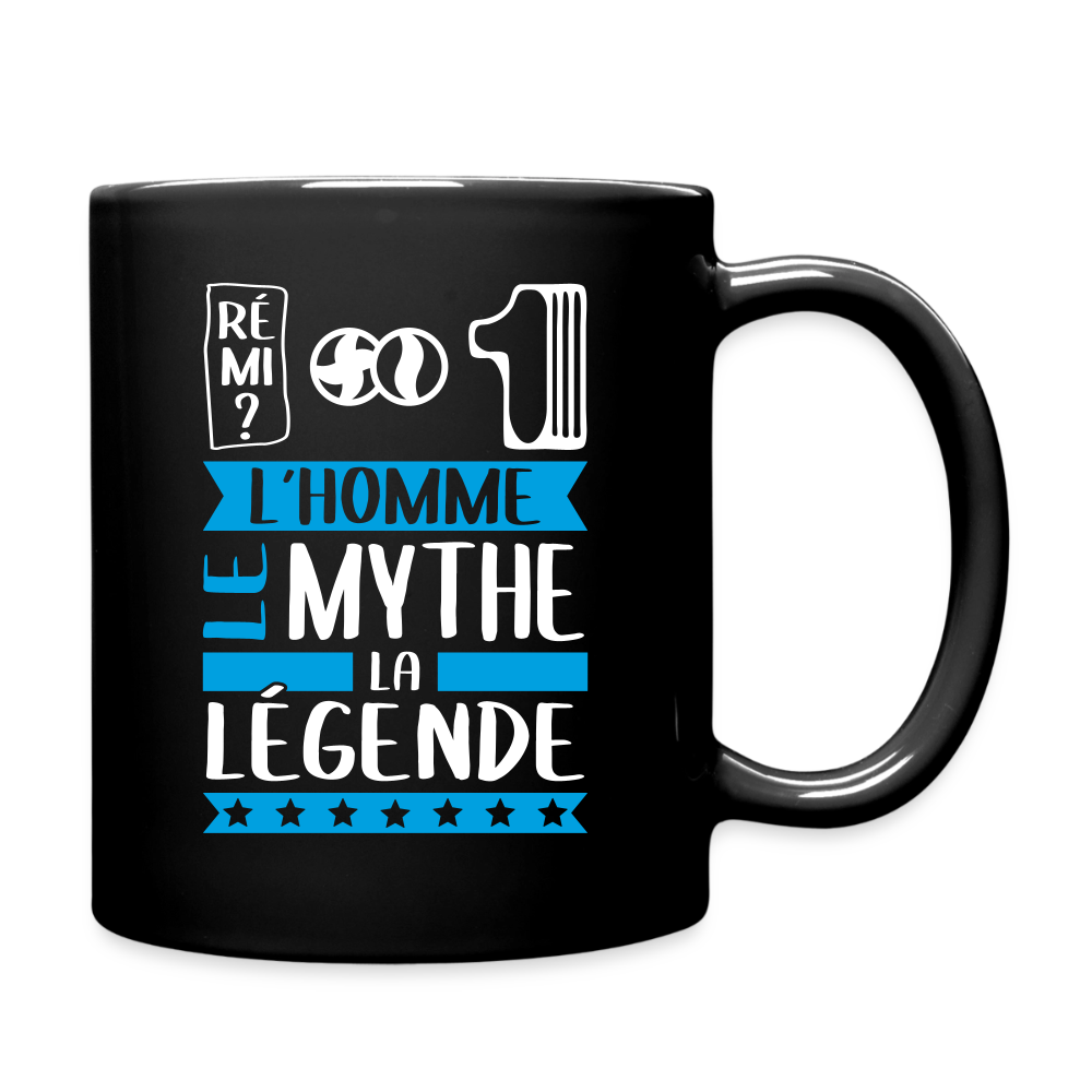 Mug uni Fabien rébus – L’homme, le mythe, la légende - noir