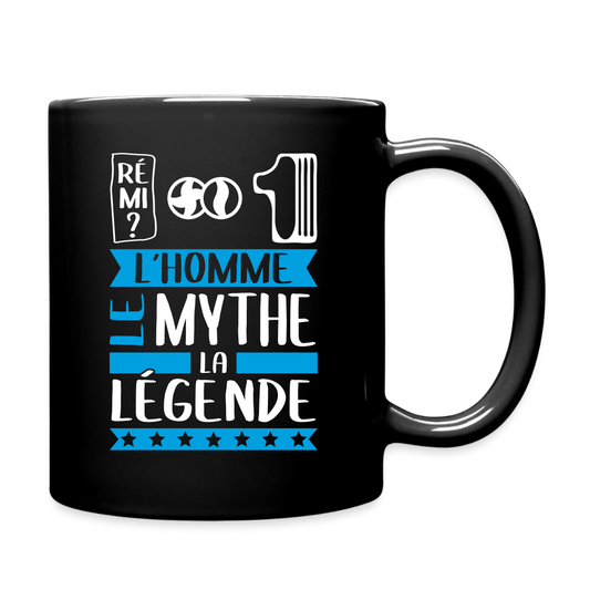 Mug uni Fabien rébus – L’homme, le mythe, la légende - noir