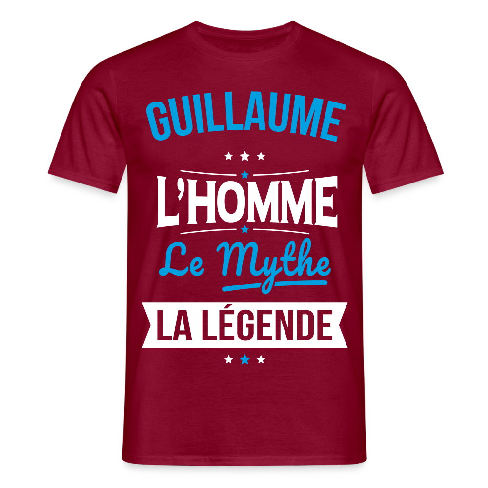 T-shirt Homme - Guillaume - l'Homme - le Mythe - la Légende - rouge brique