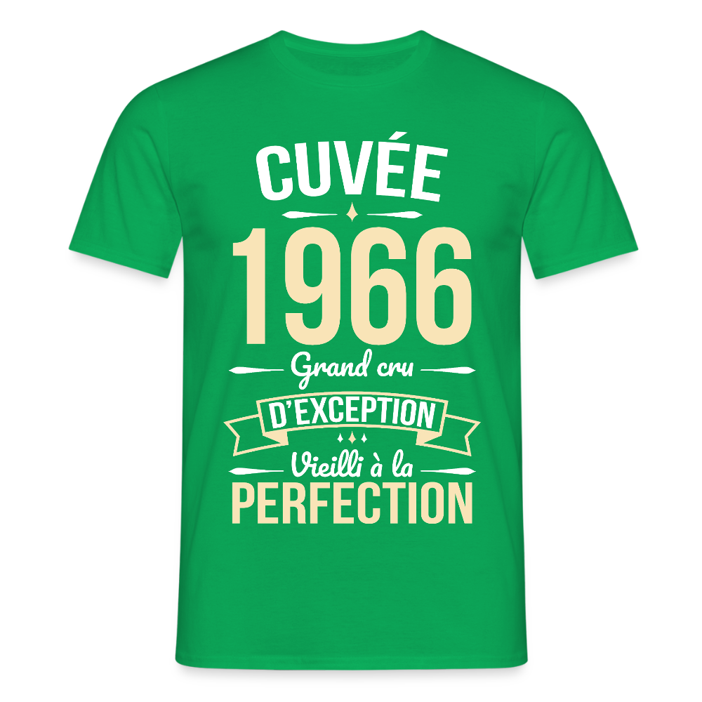 T-shirt anniversaire homme 60 ans – Cuvée 1966, Grand cru d’exception - vert