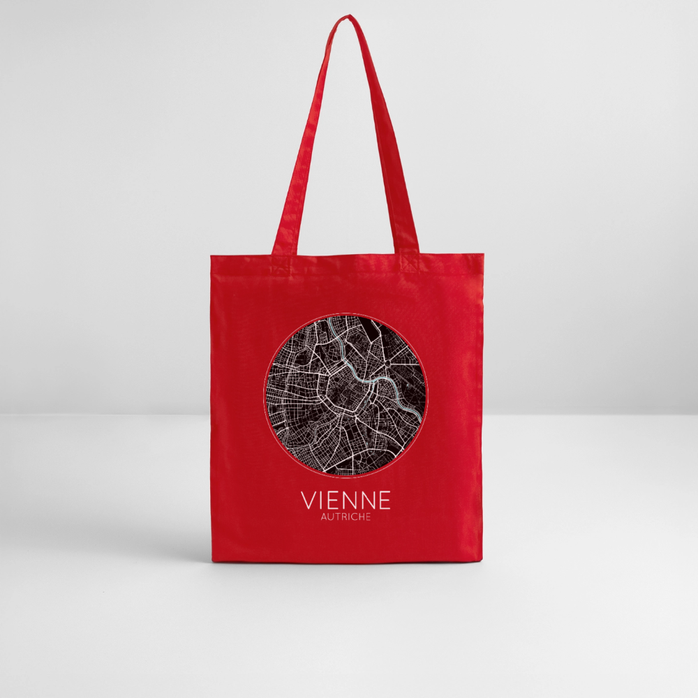 Tote Bag Vienne Bio – Plan de Vienne - rouge