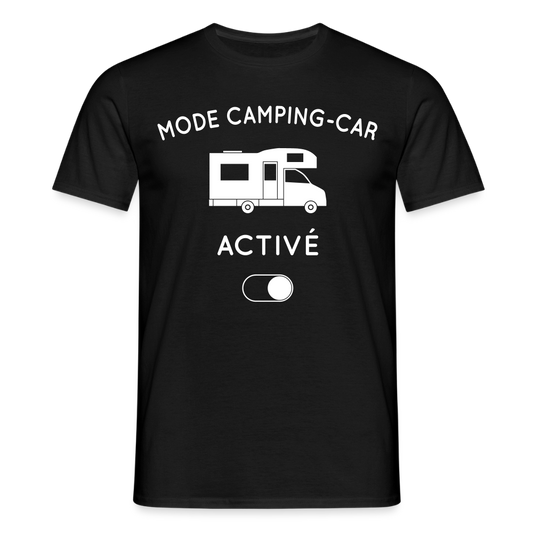 T-shirt Homme - Mode camping-car activé - noir
