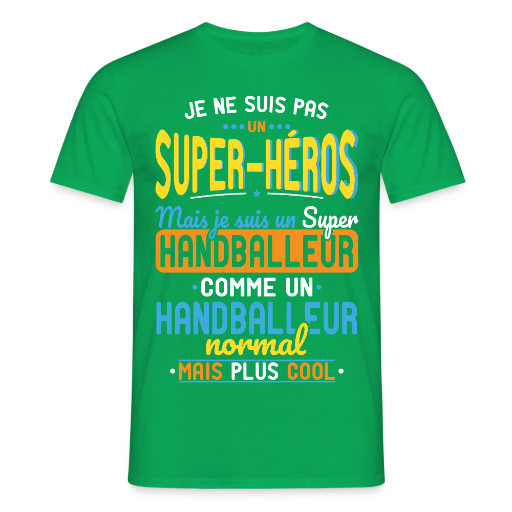 T-shirt Homme - Pas un Super-Héros mais un super Handballeur - vert