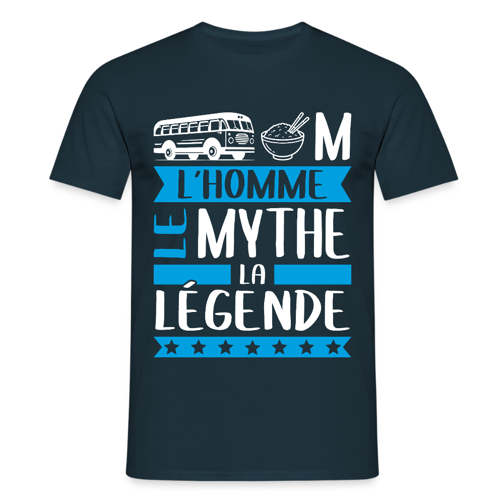 T-shirt homme Karim rébus – L’homme, le mythe, la légende - marine