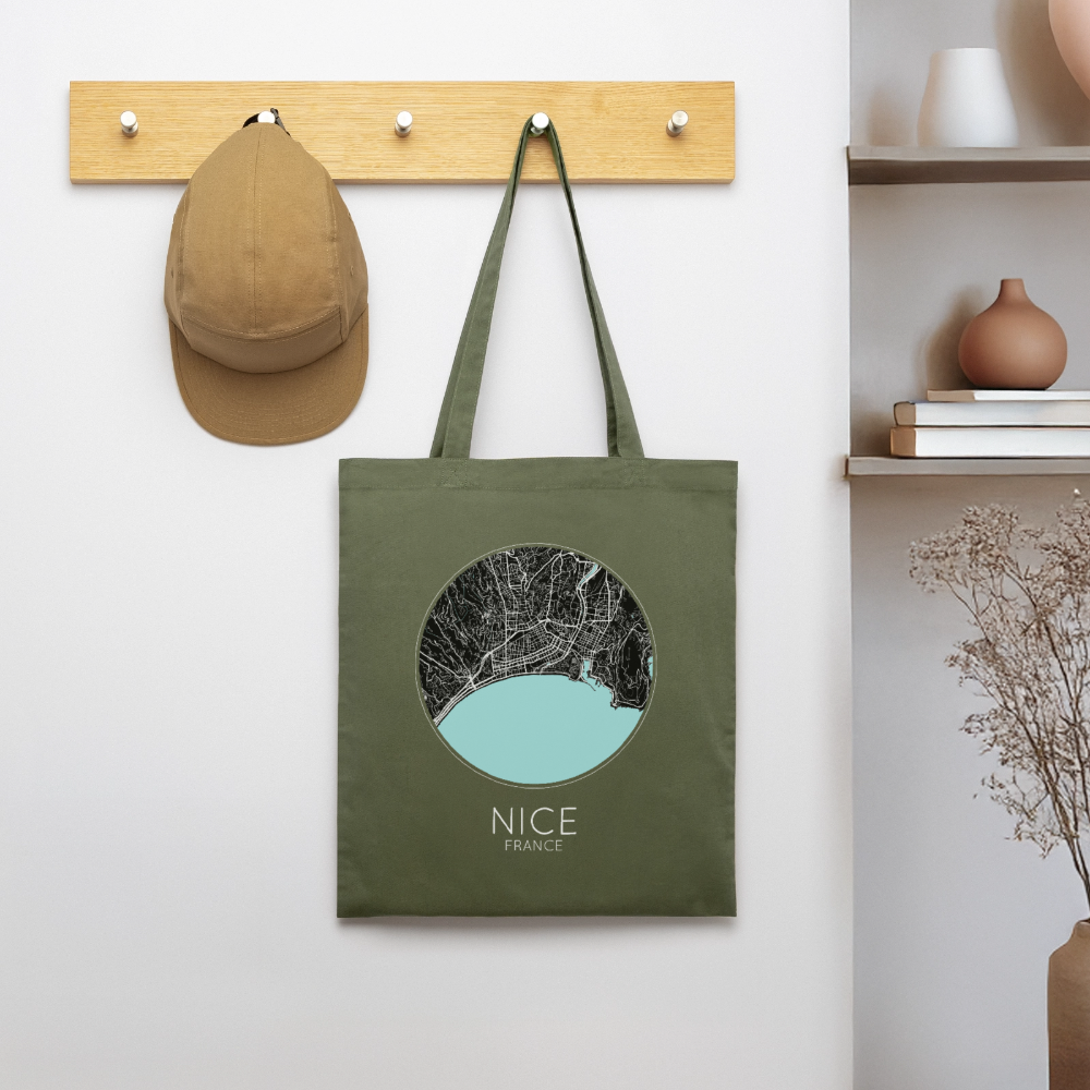 Tote Bag Nice Bio – Plan de Nice - kaki