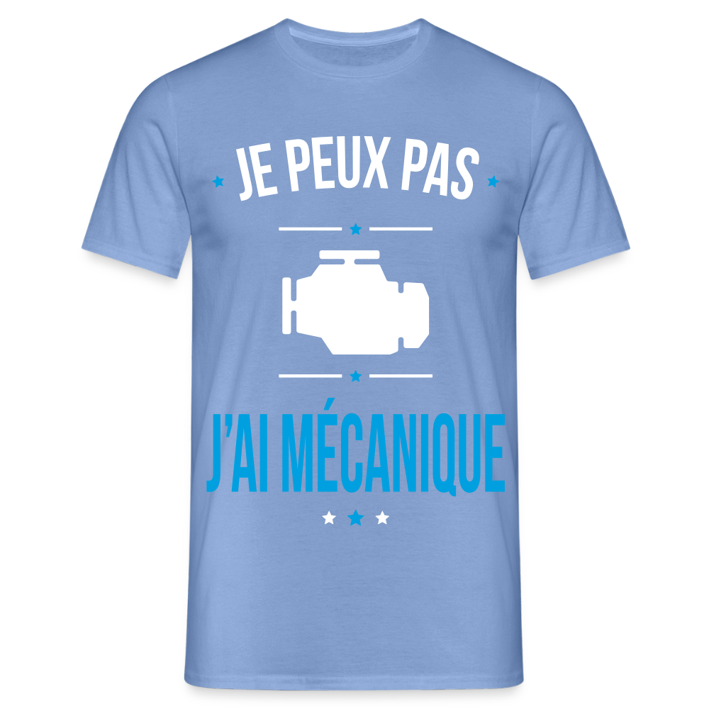 T-shirt Homme - Je peux pas j'ai Mécanique - carolina blue