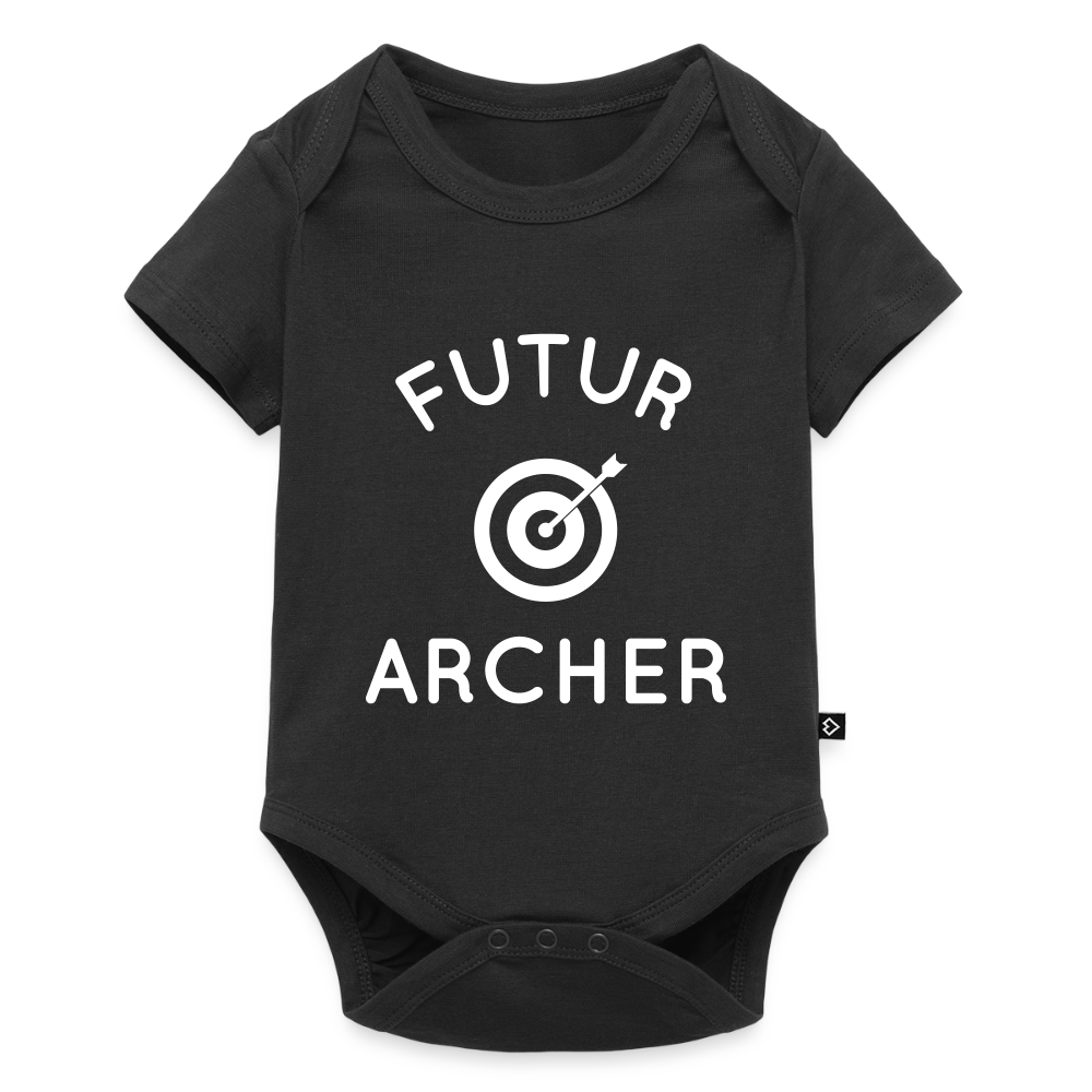 Body Bébé bio manches courtes - Futur archer - noir