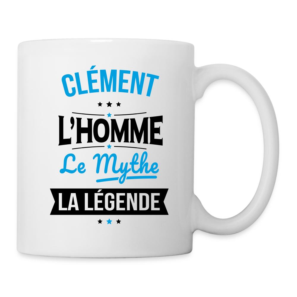 Mug blanc - Clément - l'Homme - le Mythe - la Légende - blanc