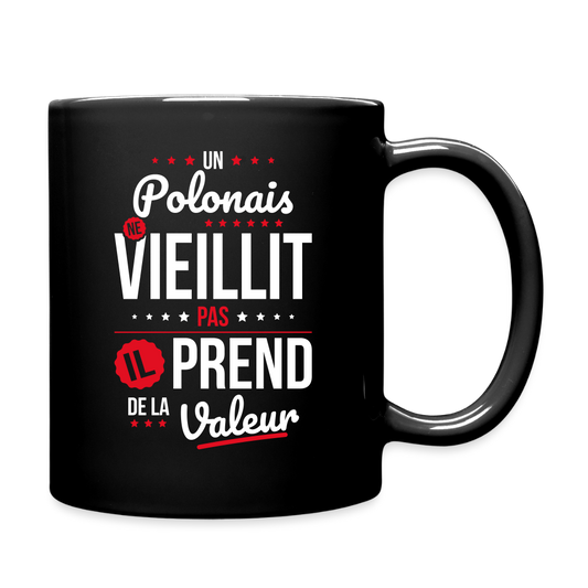 Mug uni - Un Polonais ne vieillit pas - noir