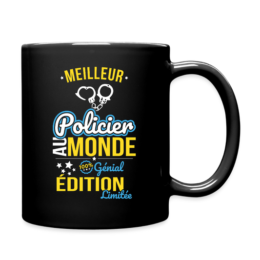 Mug uni - Meilleur Policier au monde - 100% génial - noir