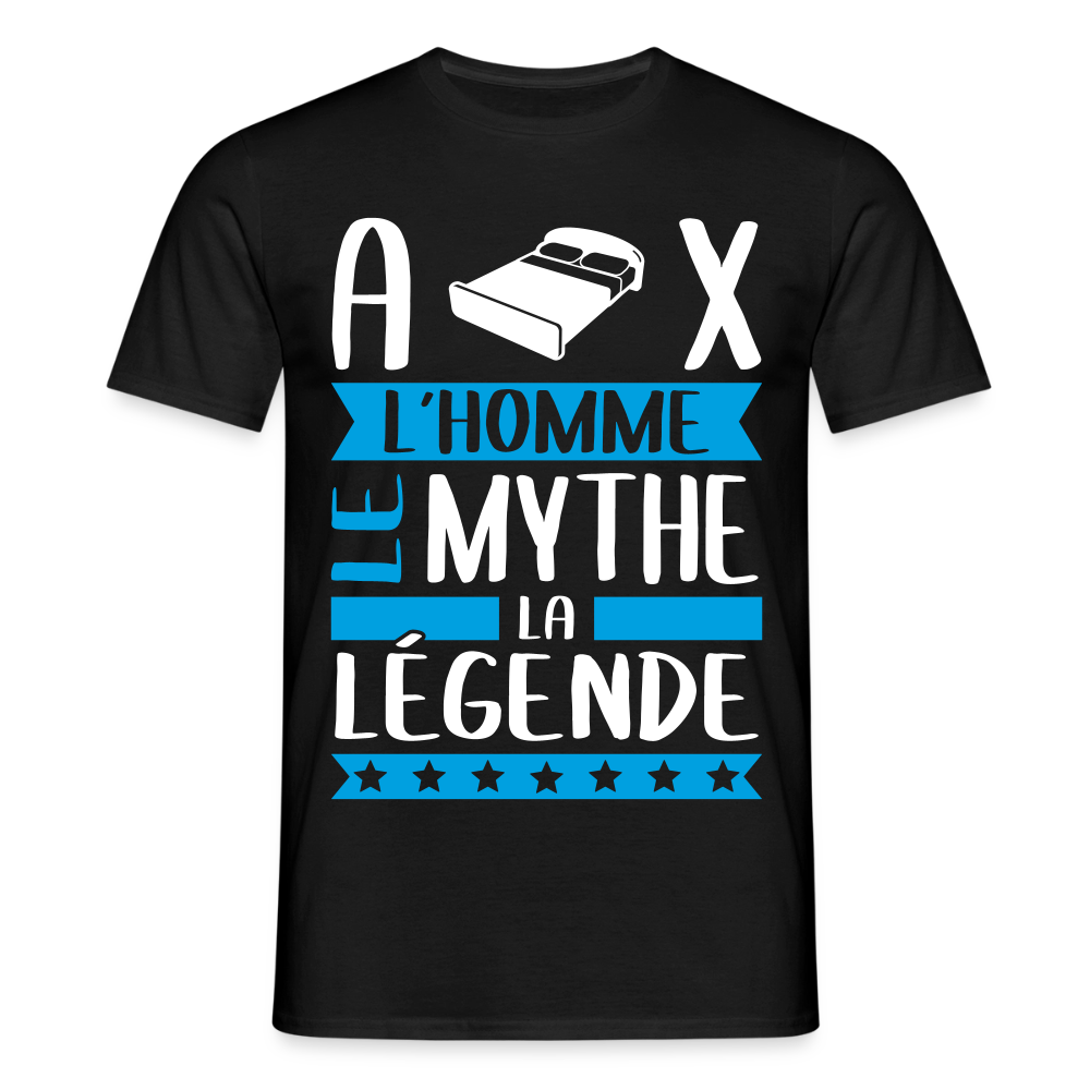 T-shirt homme Alix rébus – L’homme, le mythe, la légende - noir