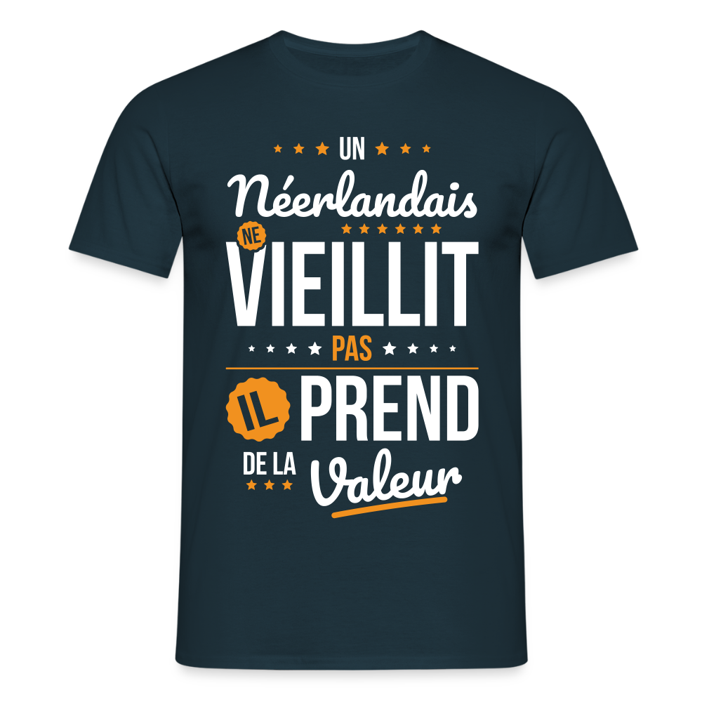 T-shirt Homme - Un Néerlandais ne vieillit pas - marine