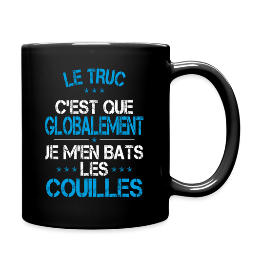 Mug uni - Je m'en bats les couilles - noir