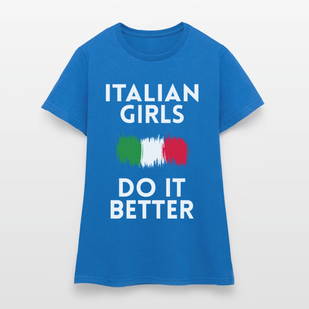 T-shirt femme - Italian Girls Do It Better - bleu royal