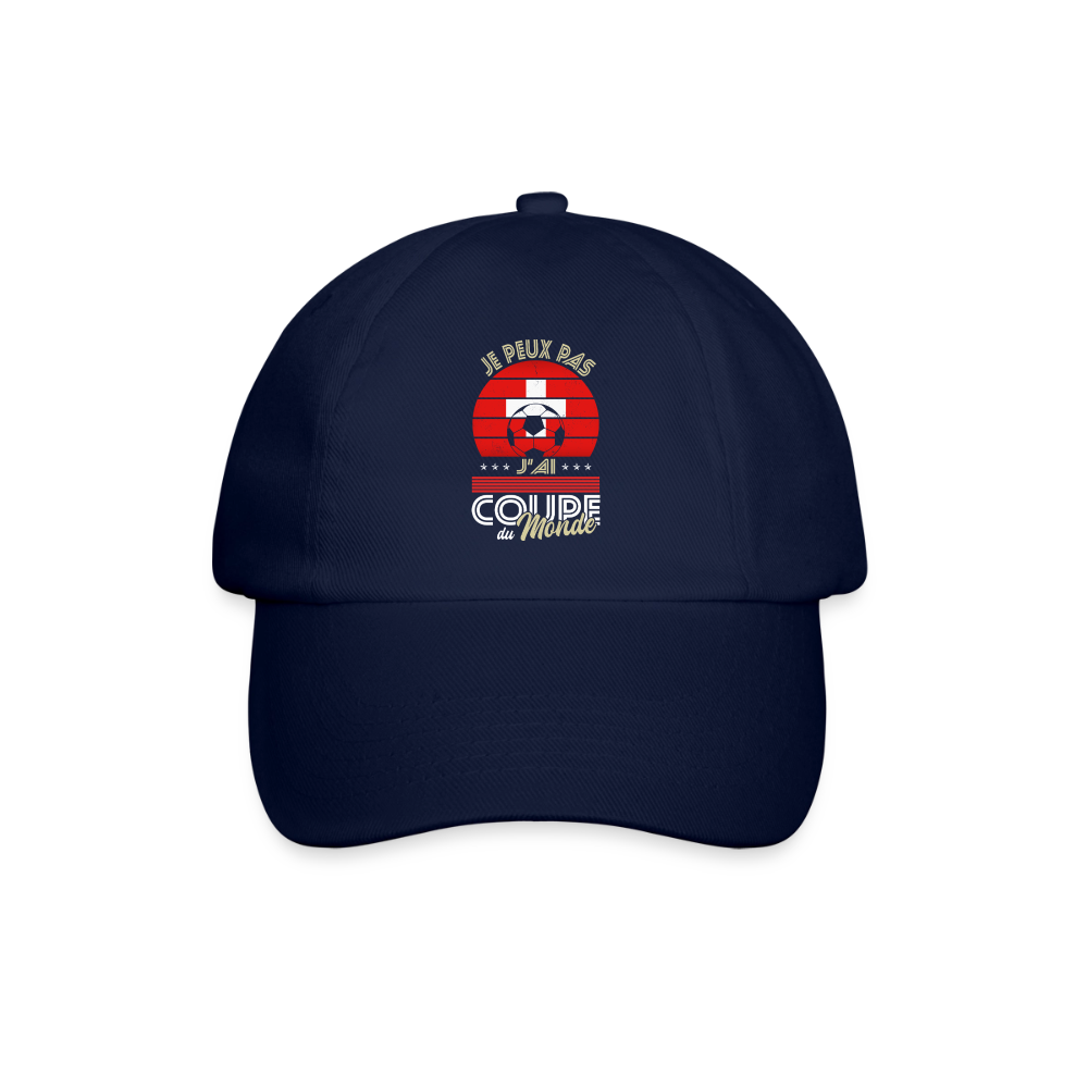 Casquette classique - Je peux pas j'ai Coupe du Monde - Suisse - bleu/bleu