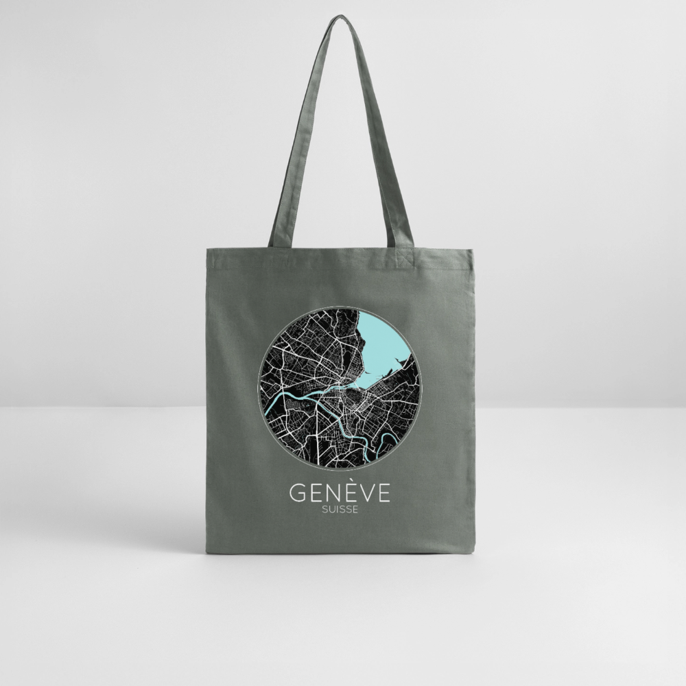 Tote Bag Genève Bio – Plan de Genève - charbon