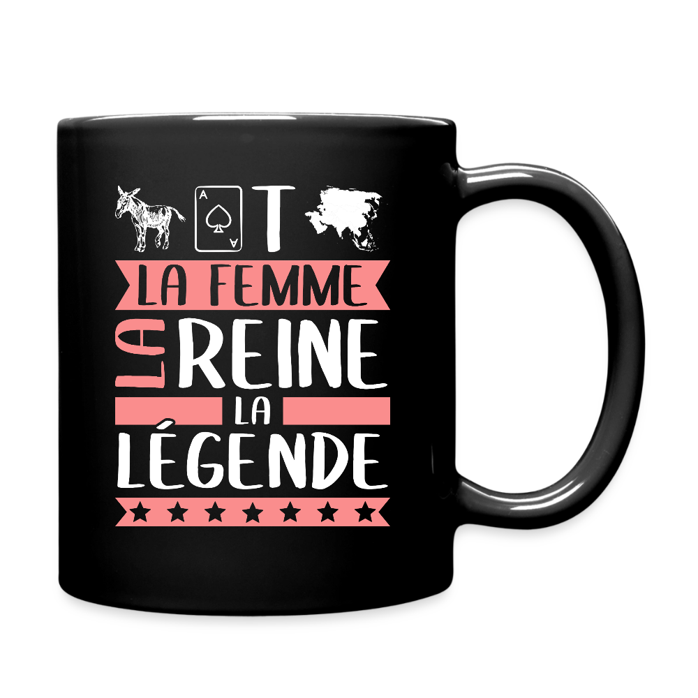 Mug uni Anastasie rébus – La femme, la reine, la légende - noir