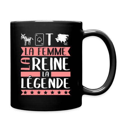 Mug uni Anastasie rébus – La femme, la reine, la légende - noir