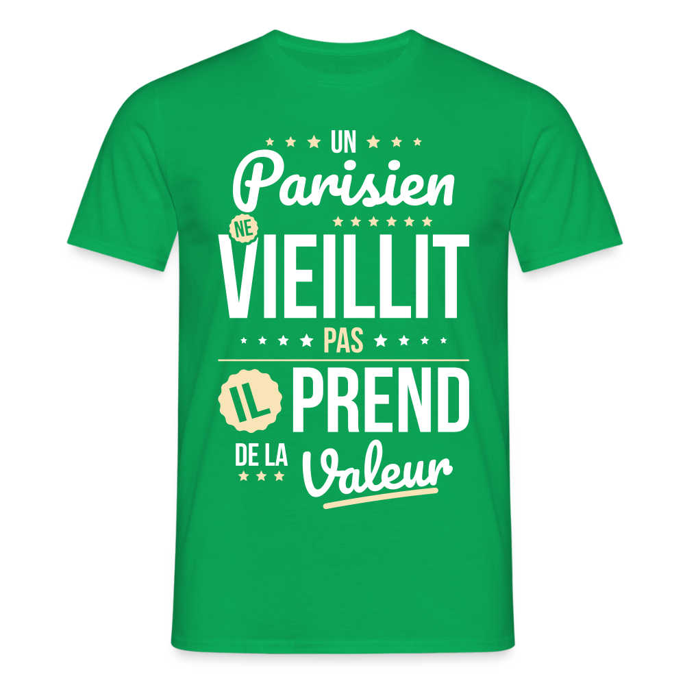 T-shirt Homme -  Un Parisien ne vieillit pas - vert