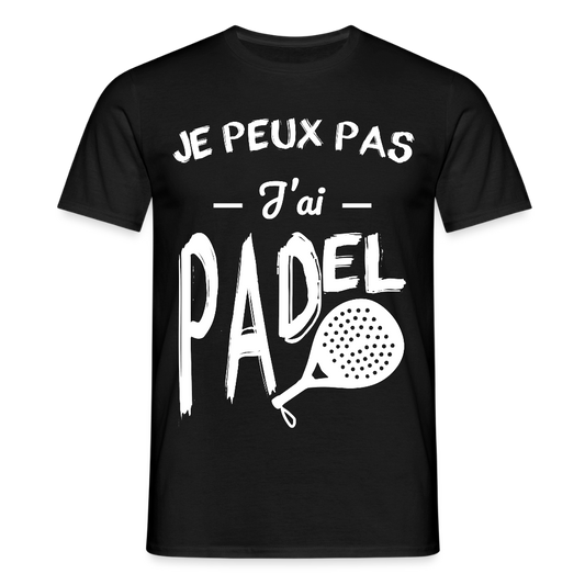 T-shirt Homme - Je Peux Pas J'ai Padel - noir