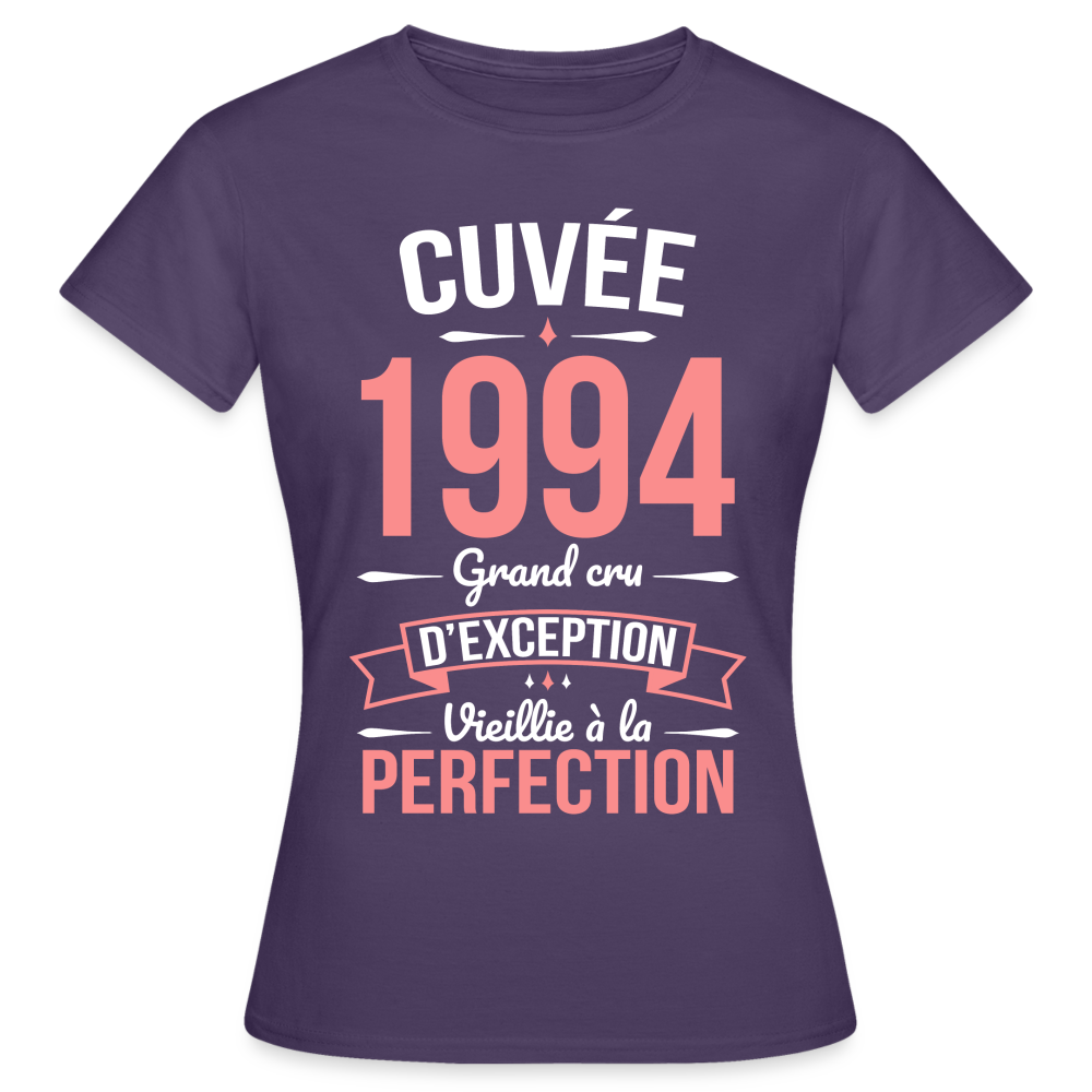 T-shirt Femme - Anniversaire 31 Ans - Cuvée 1994 - violet foncé