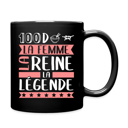 Mug uni Sandrine rébus – La femme, la reine, la légende - noir