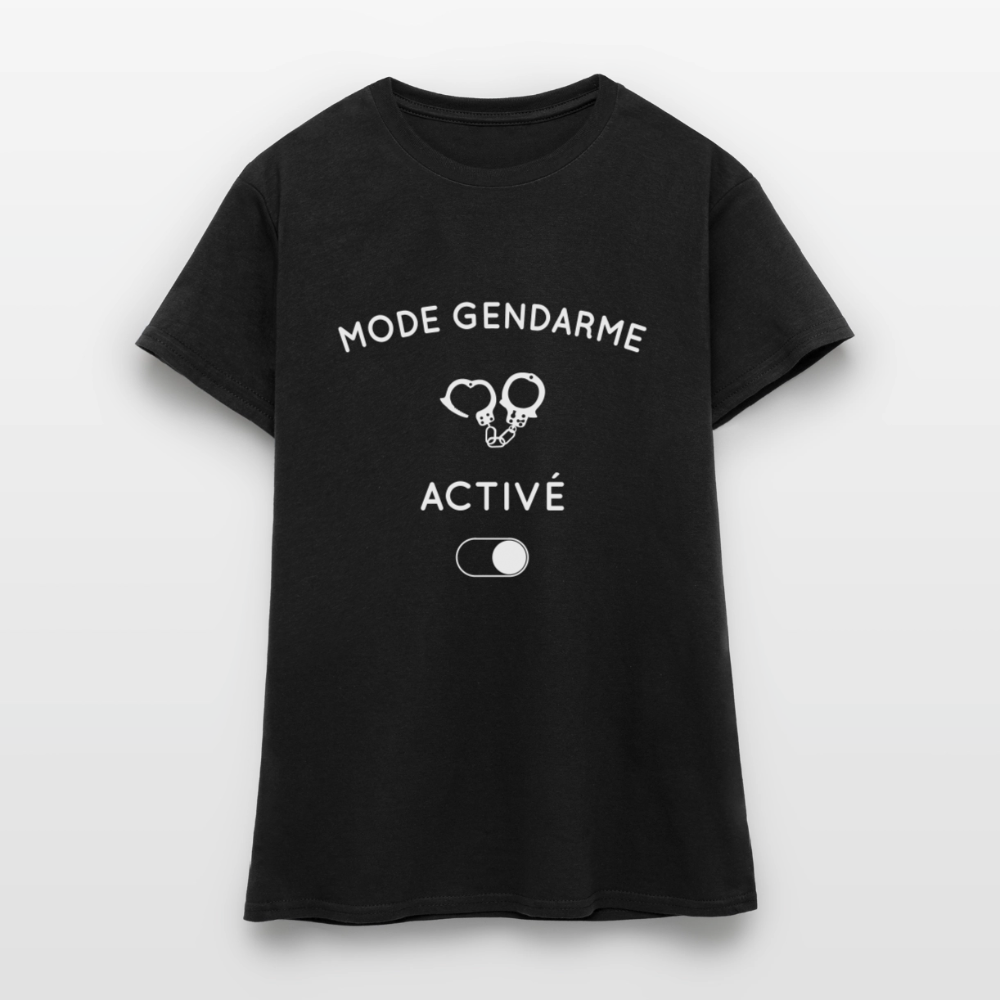 T-shirt Femme - Mode gendarme activé - noir