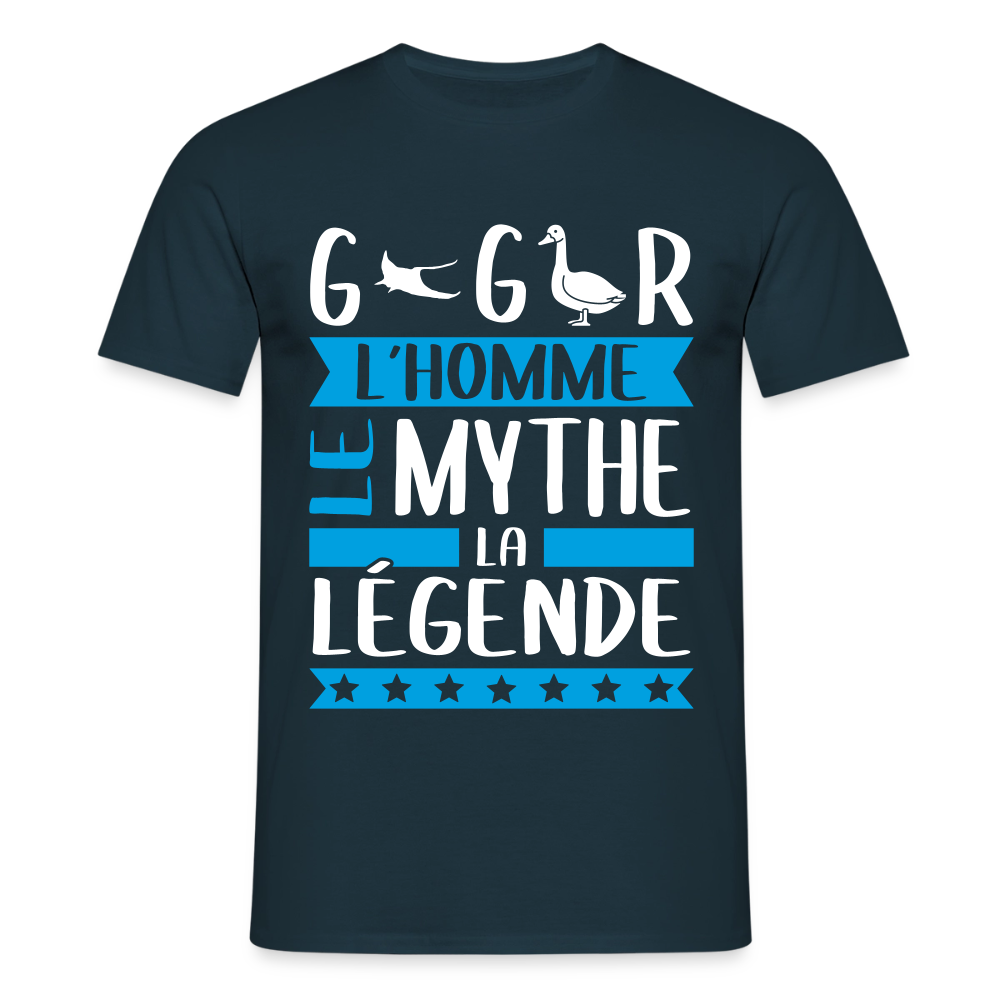 T-shirt homme Grégoire rébus – L’homme, le mythe, la légende - marine