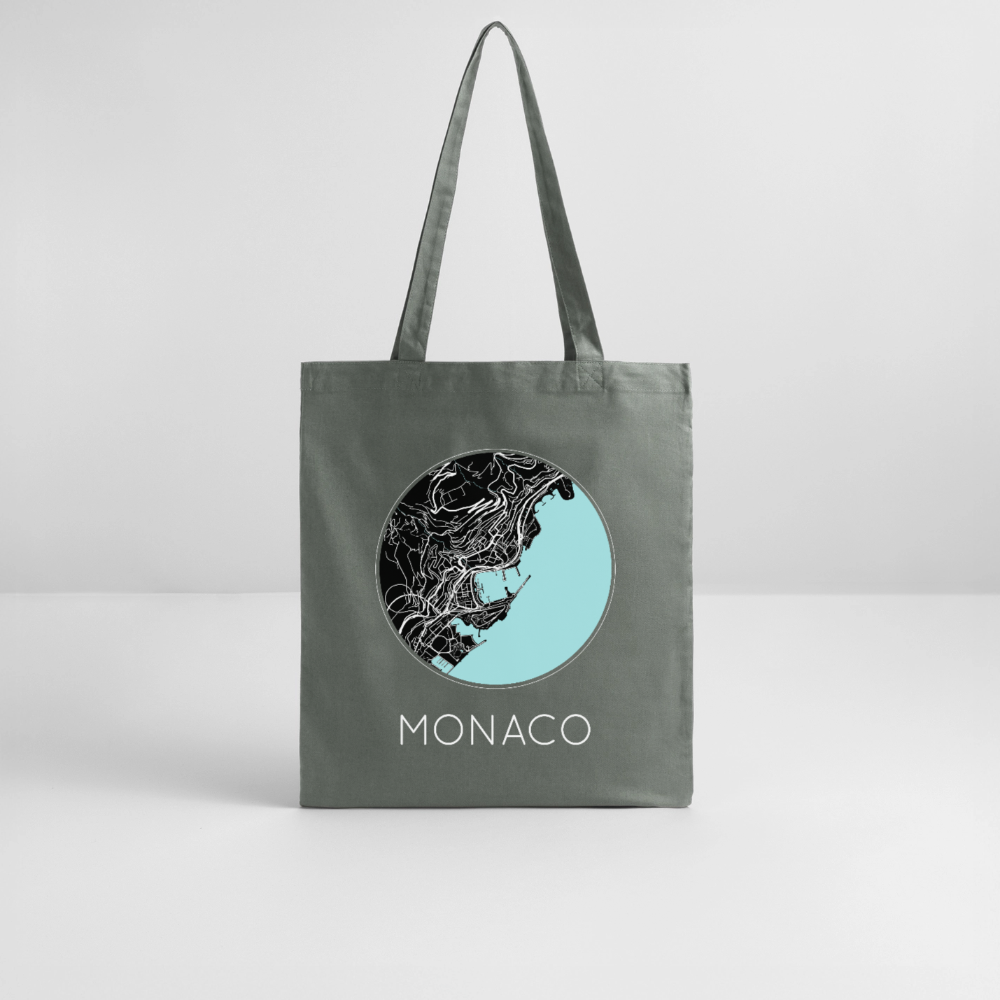 Tote Bag Monaco Bio – Plan de Monaco - charbon