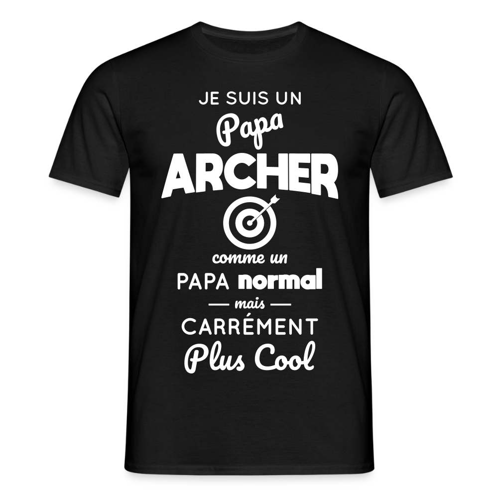 T-shirt Homme - Papa archer plus cool - noir