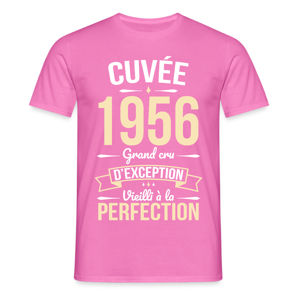 T-shirt anniversaire homme 70 ans – Cuvée 1956, Grand cru d’exception - rose