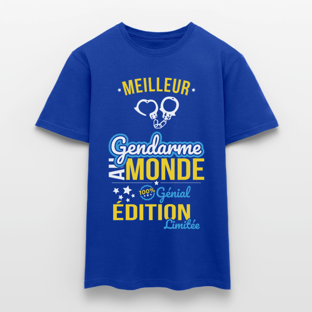T-shirt Homme - Meilleur gendarme au Monde - bleu foncé