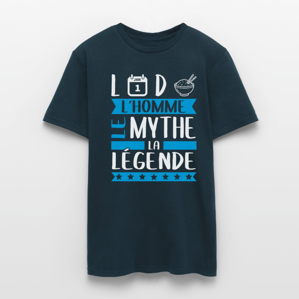 T-shirt homme Landry rébus – L’homme, le mythe, la légende - marine