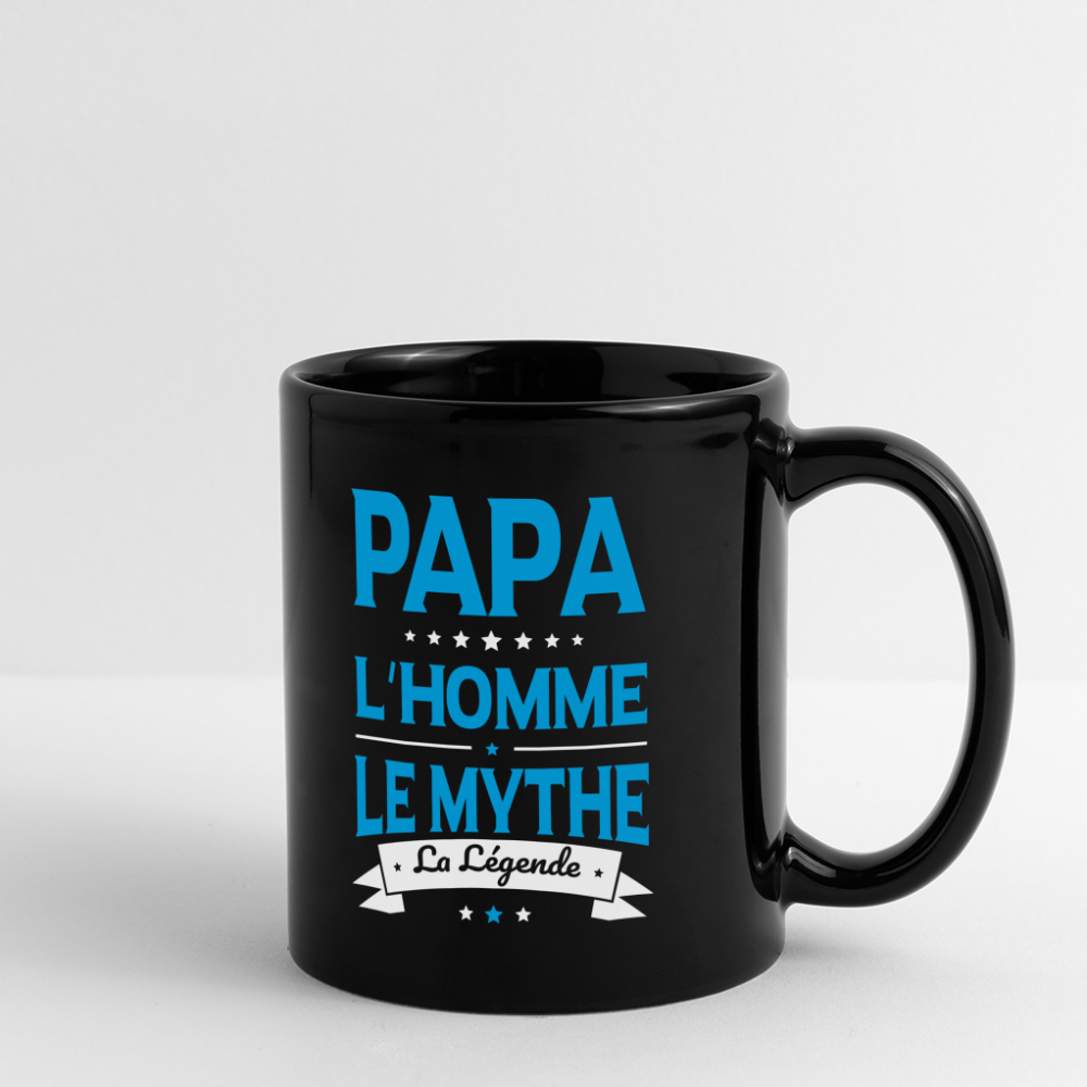 Mug uni - Papa L'Homme le Mythe la Légende - noir