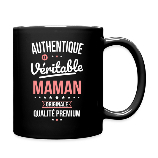 Mug uni - Authentique et véritable Maman - noir