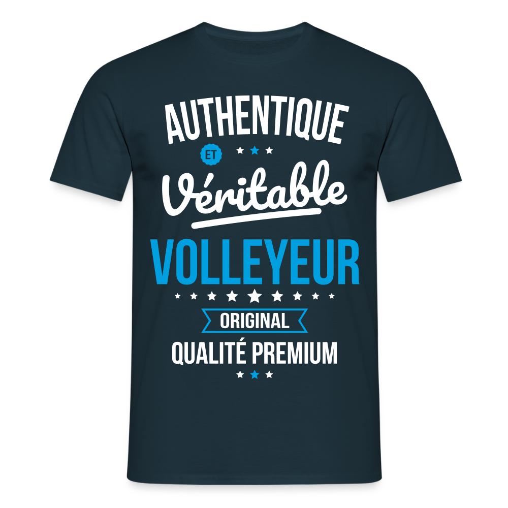 T-shirt Homme - Authentique et véritable Volleyeur - marine