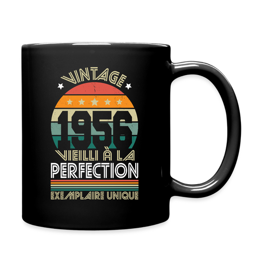 Mug anniversaire homme 70 ans – Vintage 1956 - Exemplaire unique - noir