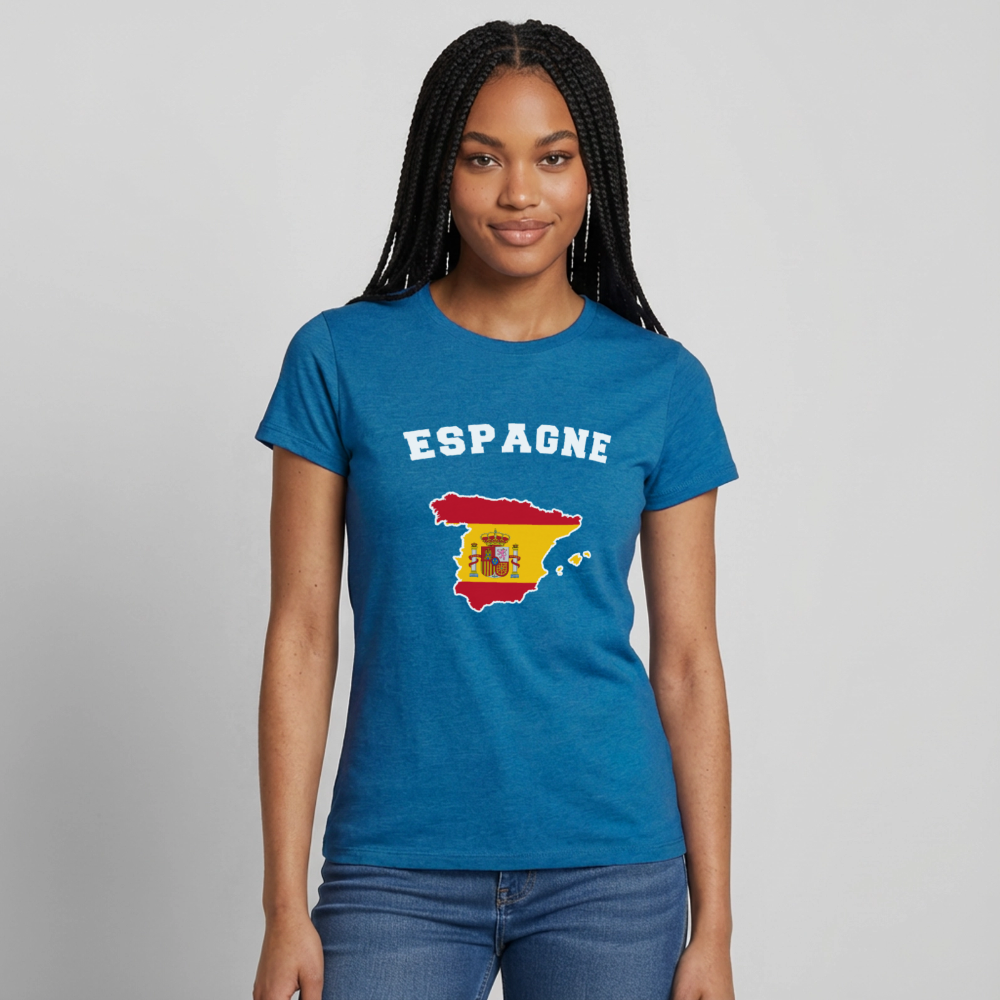 T-shirt Femme - Espagne - bleu saphir antique chiné