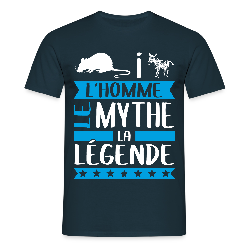 T-shirt homme Rayane rébus – L’homme, le mythe, la légende - marine