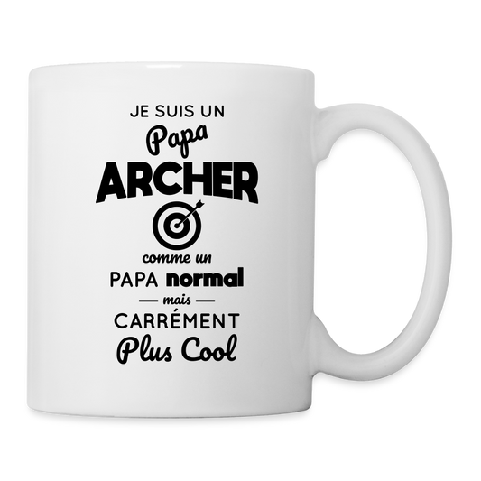 Mug blanc - Papa archer plus cool - blanc
