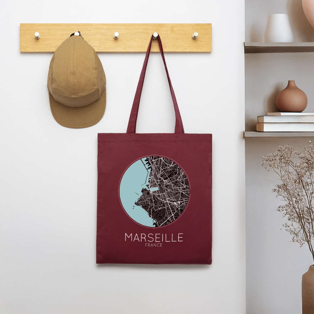 Tote Bag Marseille Bio – Plan de Marseille - bordeaux