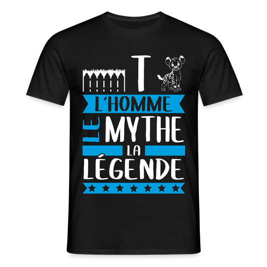 T-shirt homme Etienne rébus – L’homme, le mythe, la légende - noir