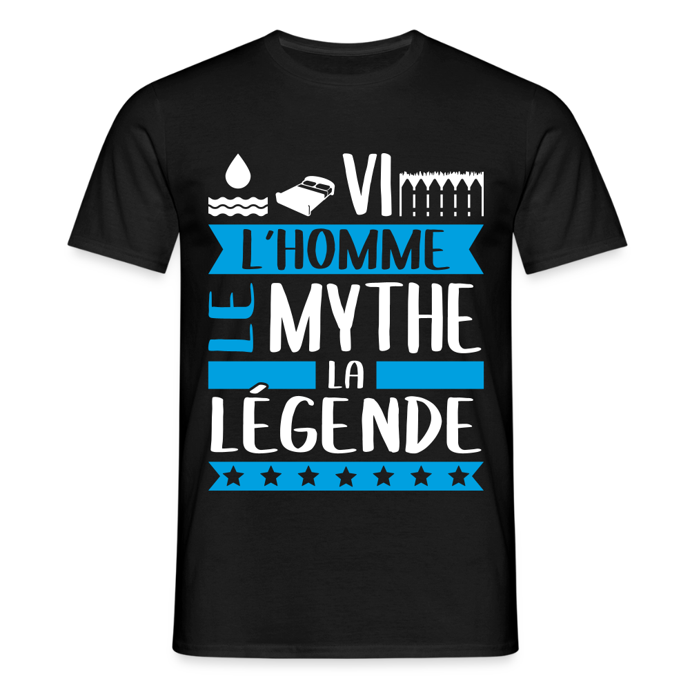 T-shirt homme Olivier rébus – L’homme, le mythe, la légende - noir