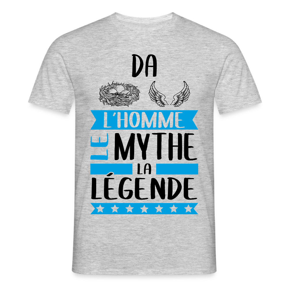 T-shirt homme coloris clair Daniel rébus – L’homme, le mythe, la légende - gris chiné