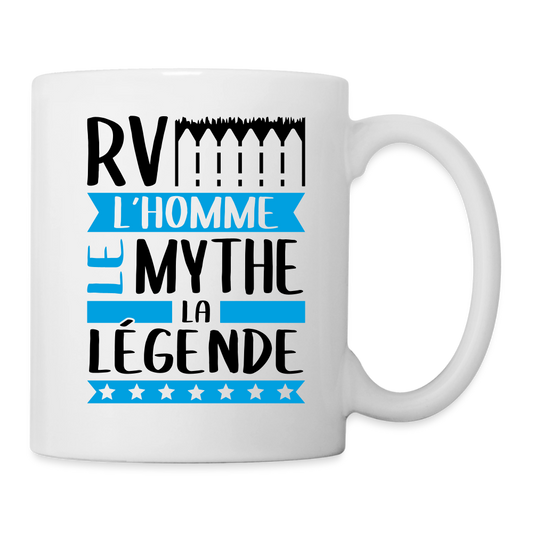 Mug blanc Hervé rébus – L’homme, le mythe, la légende - blanc