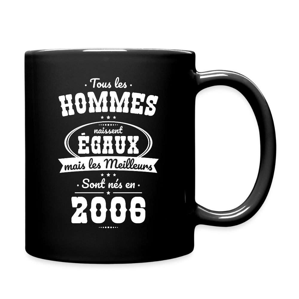 Mug uni anniversaire homme 20 ans – Les meilleurs sont nés en 2006 - noir